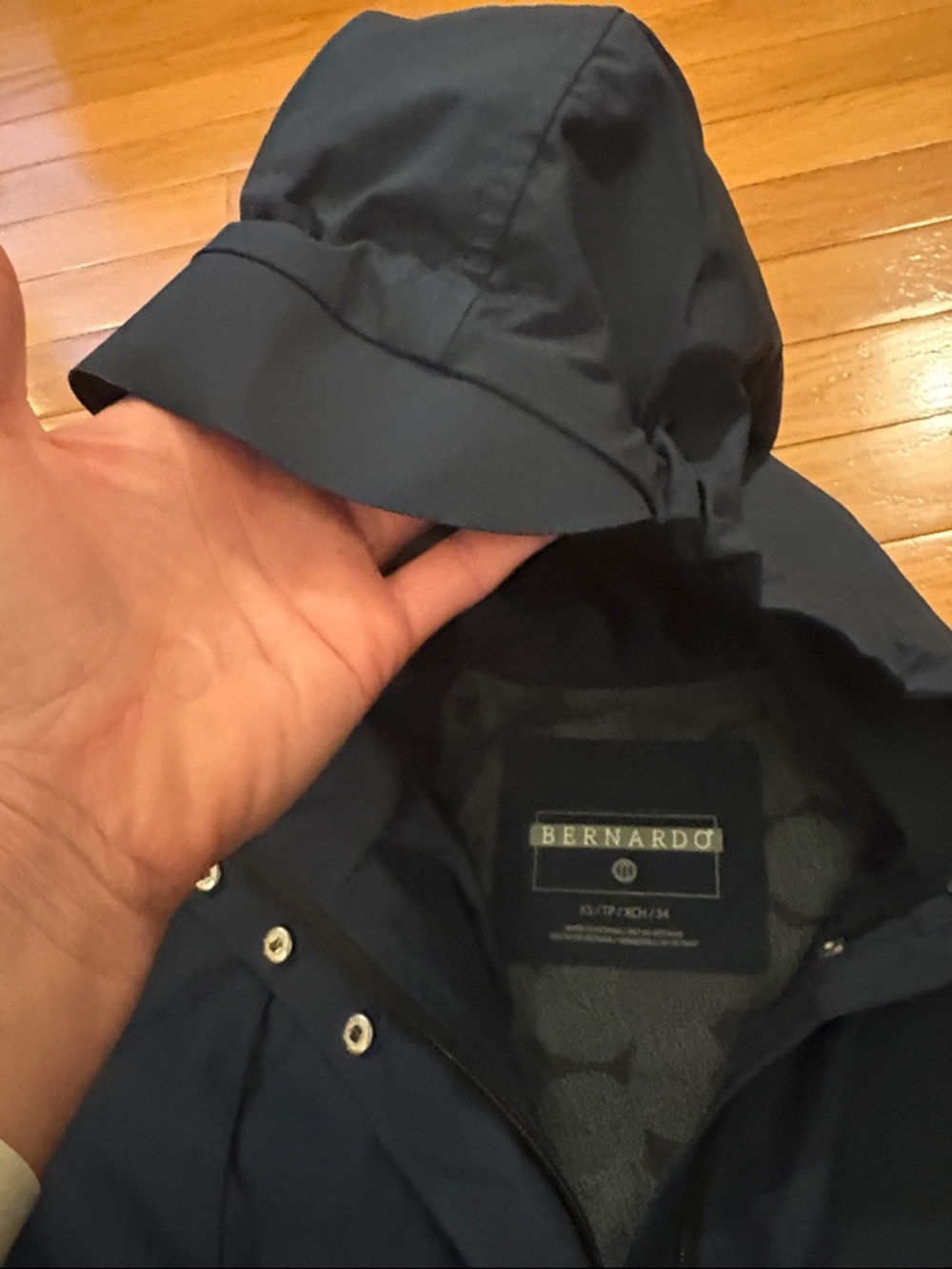 Bernardo Navy Hooded Utility Jacket - Picture 4 of 12